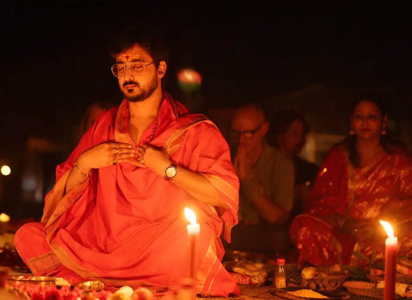 Ma Tara Puja and Havana performed at Tarapith Mahasmashan by Gaurav Tribedi and international students during sacred Shakti Sadhana