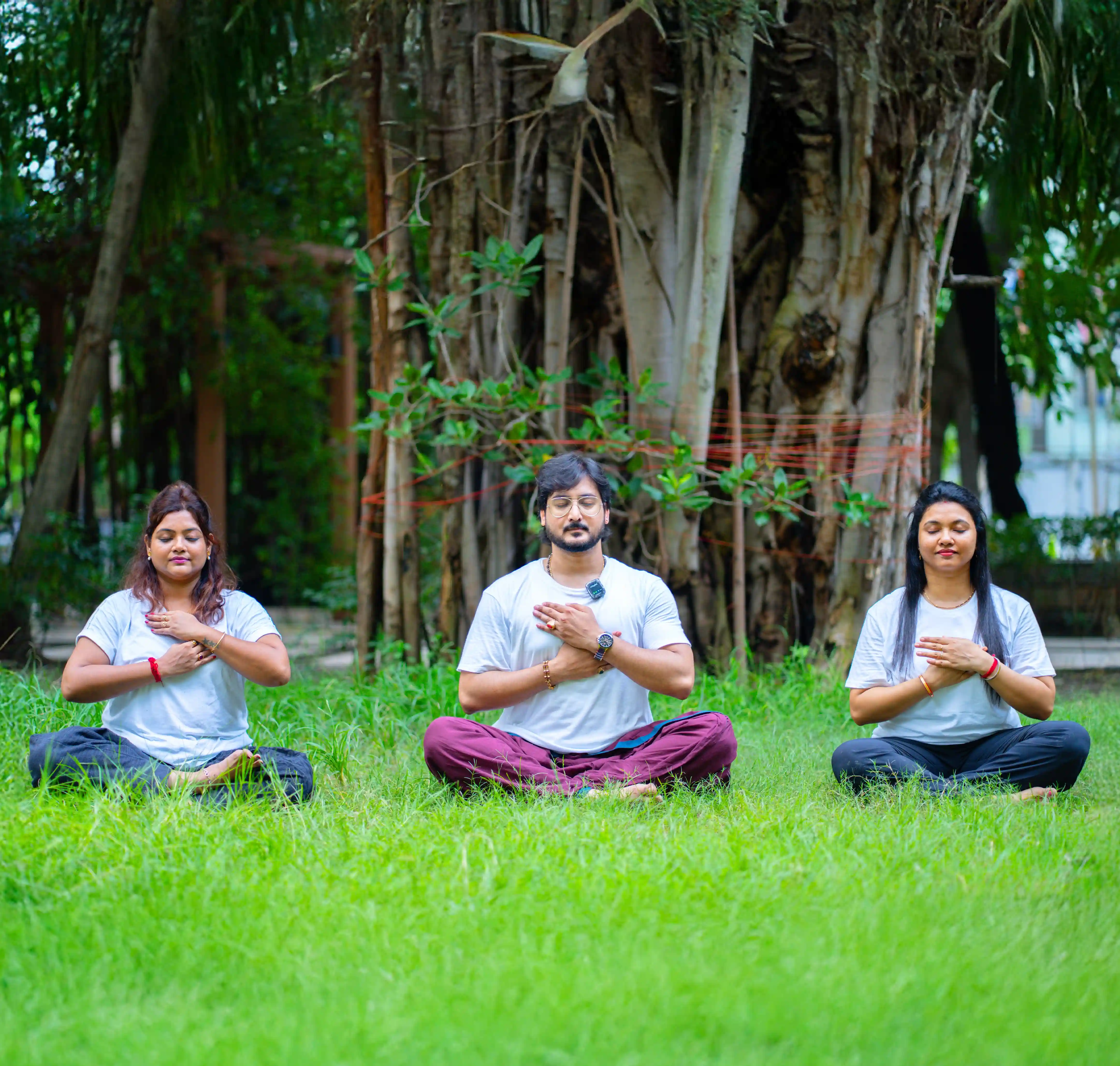 A detailed visualization of the rising energy through kundalini chakra points in the human body during an advanced session at Nabatara, guided by Gaurav Tribedi.