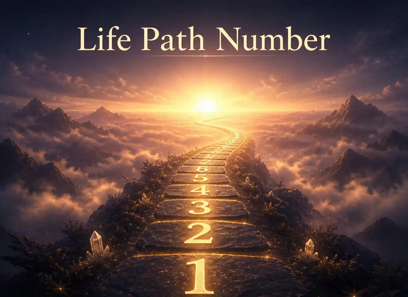 Life Path Number calculation chart with Vedic symbols from Nabatara Foundation